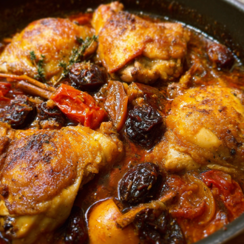 Orientalische Hähnchenschenkel mit Pflaumen
