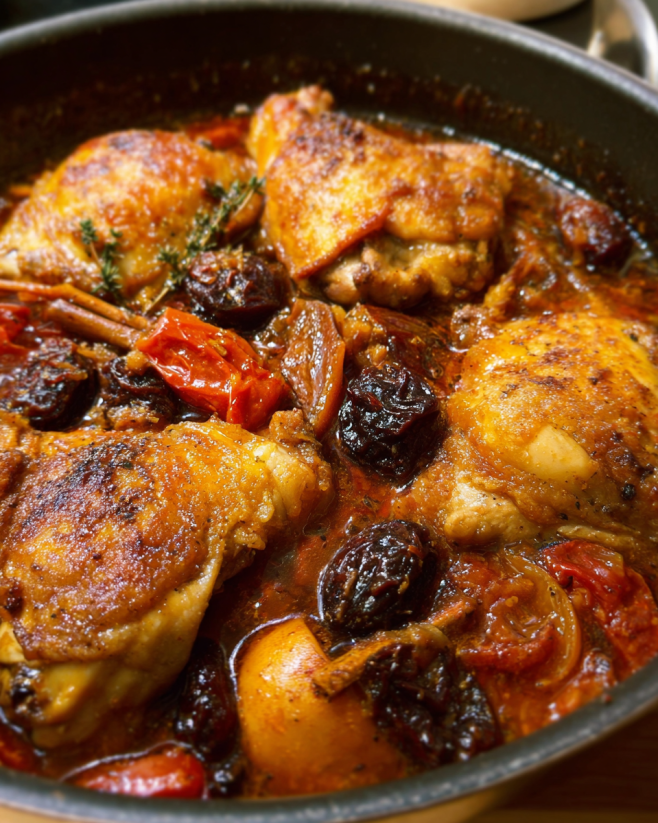Orientalische Hähnchenschenkel mit Pflaumen