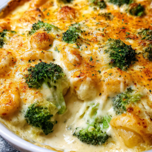 Cremiger Gnocchi Brokkoli Auflauf