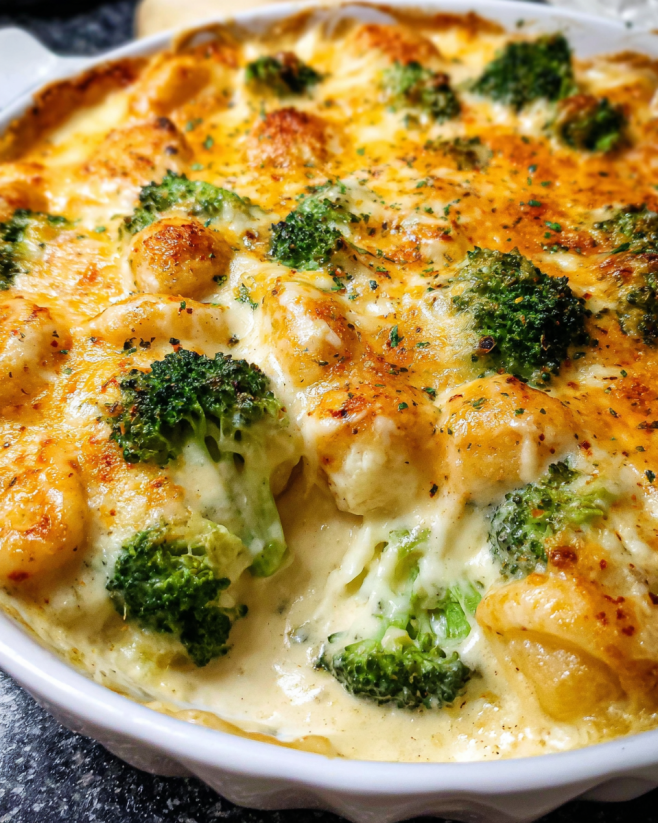 Cremiger Gnocchi Brokkoli Auflauf