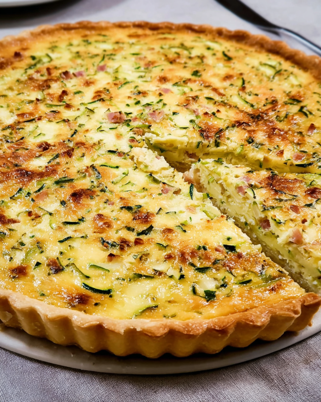 Herzhaft cremige Zucchini Quiche