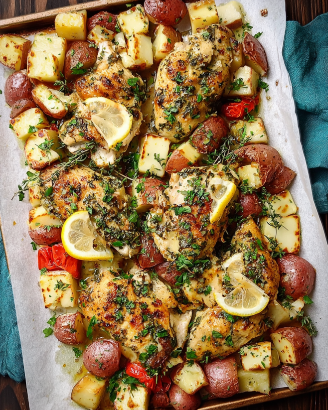 Ofen-Hähnchen mit Halloumi