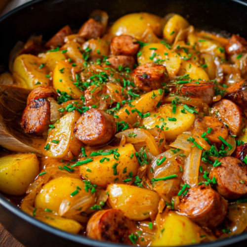 Herzhaftes Bratwurst-Kartoffel-Gulasch