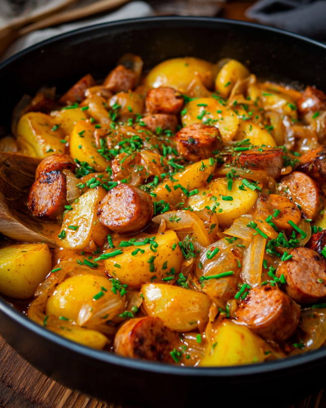 Herzhaftes Bratwurst-Kartoffel-Gulasch