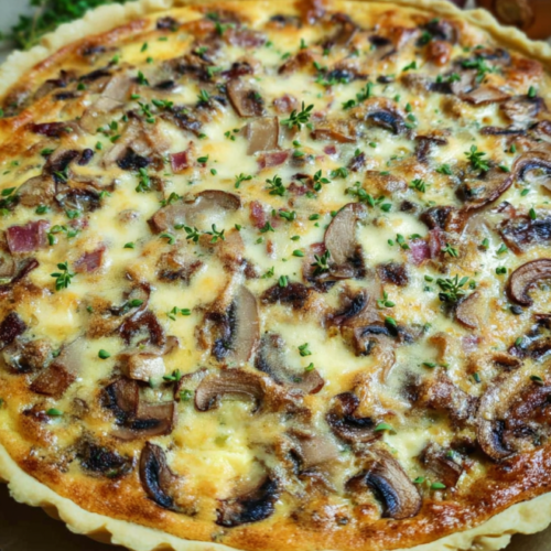 Herbstliche Quiche mit Pilzen