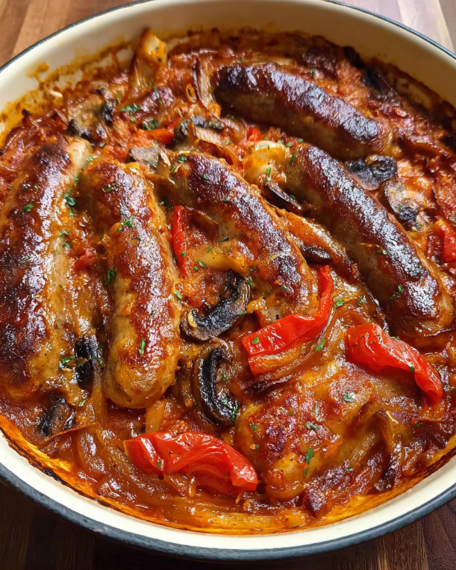 Herzhaftes Wurst-Kartoffel-Auflaufgericht