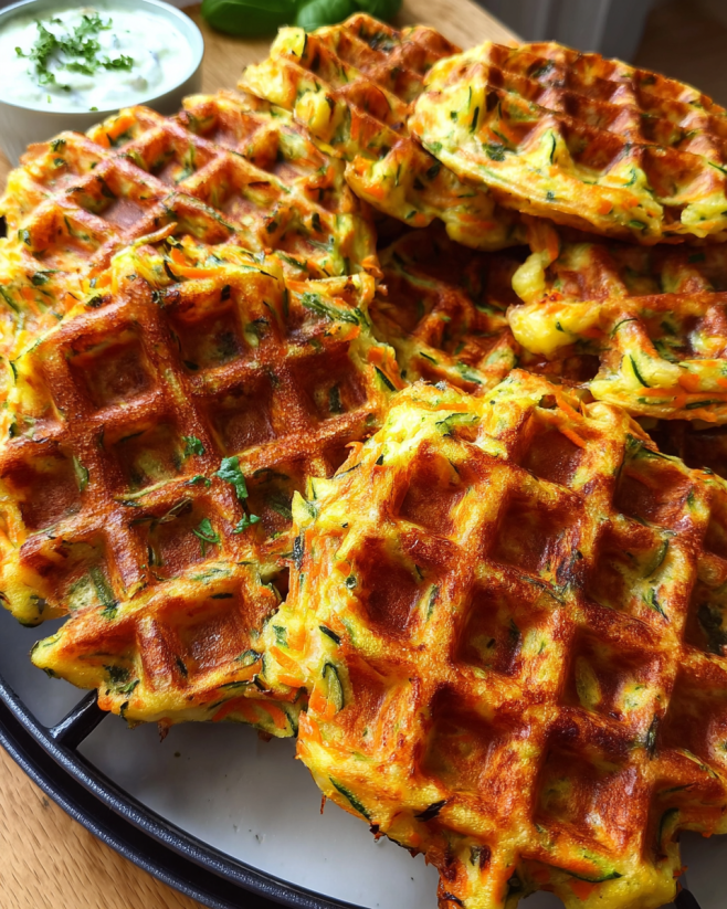 Knusprige Gemüsewaffeln selber machen