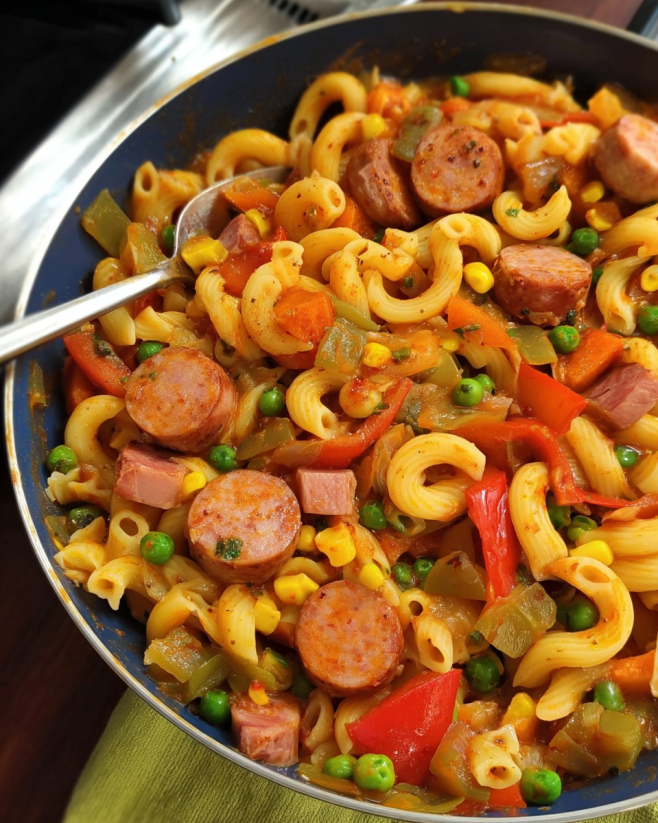 Wurst-Nudel-Pfanne