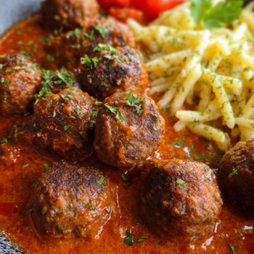 Saftige Hackbällchen in Tomatensauce