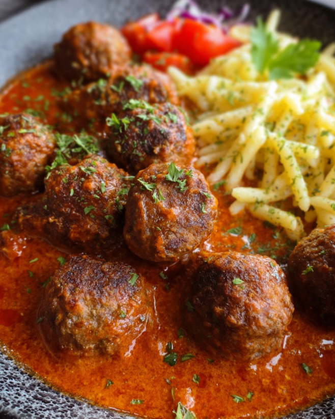 Saftige Hackbällchen in Tomatensauce