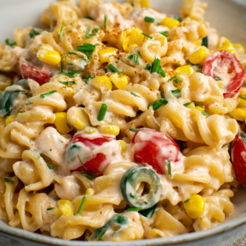 Frischer Joghurt Nudelsalat