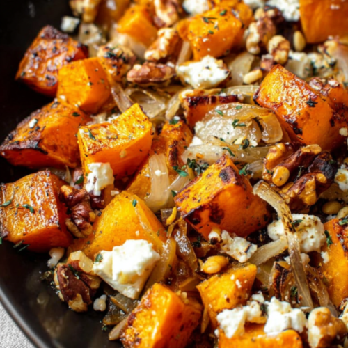 Karamellisierter Kürbis mit Mozzarella