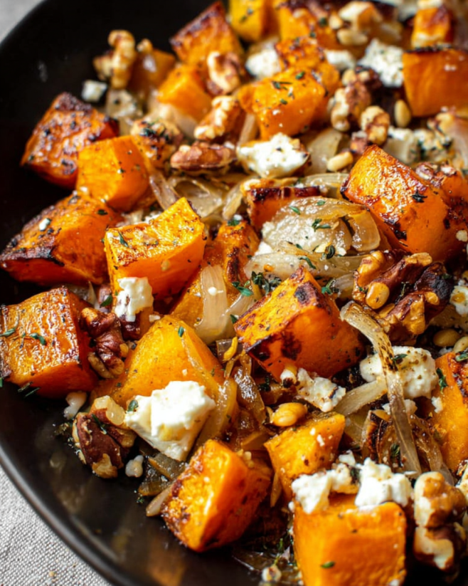 Karamellisierter Kürbis mit Mozzarella