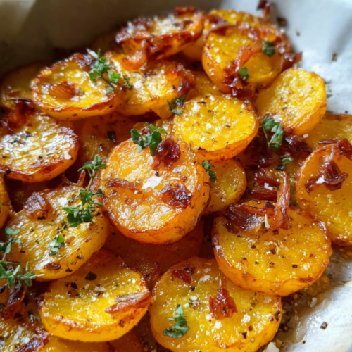 Knusprige Ofenkartoffeln mit Zwiebeln