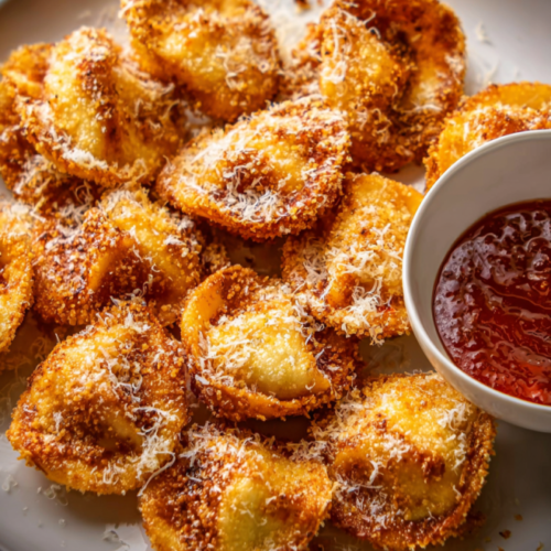 Knusprige Tortellini mit Parmesan