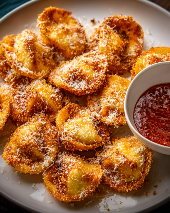 Knusprige Tortellini mit Parmesan