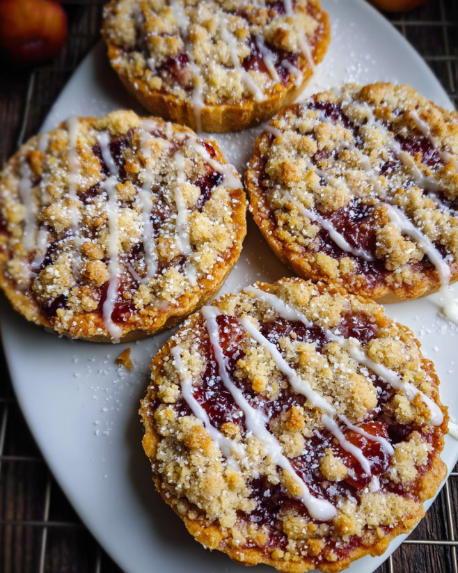 Saftige Streuseltaler mit Pflaumen