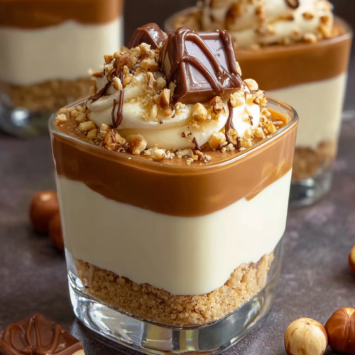 Cremiges Haselnuss Dessertglas
