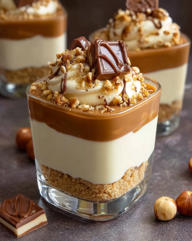 Cremiges Haselnuss Dessertglas