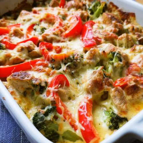 Low Carb Paprika-Puten-Auflauf