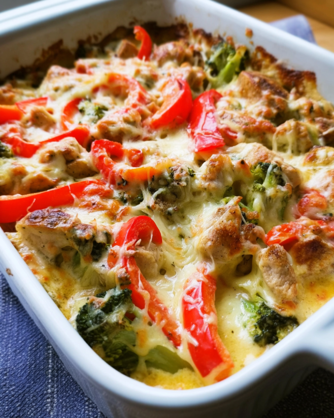 Low Carb Paprika-Puten-Auflauf