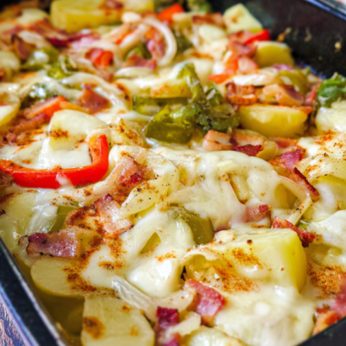 Deftiges Ofen-Raclette mit Kartoffeln