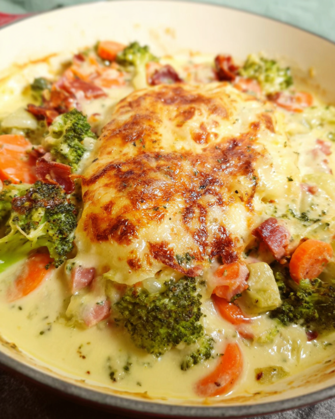 Herzhaftes Brokkoli-Karotten-Gratin