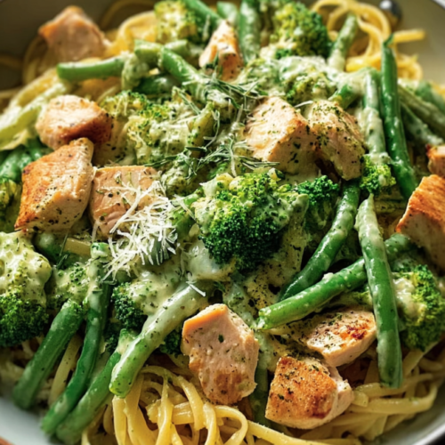 Cremige Brokkoli-Puten-Nudelpfanne