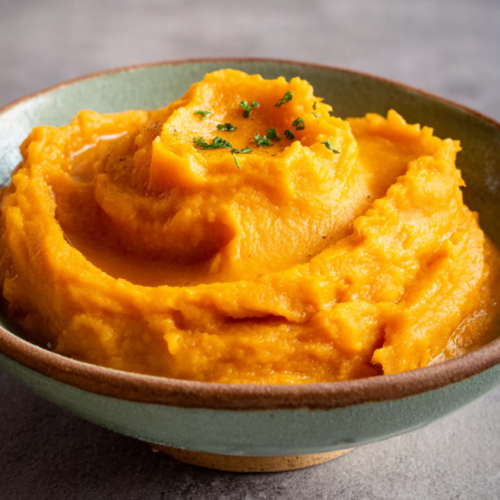 Cremiges Süßkartoffel-Kürbis-Püree