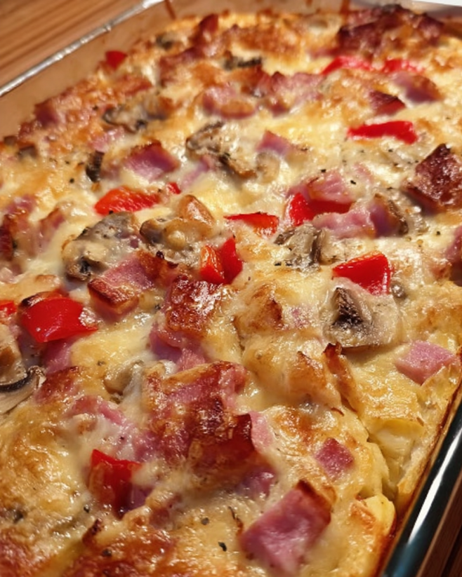 Herzhaft-cremiger Pizza Auflauf
