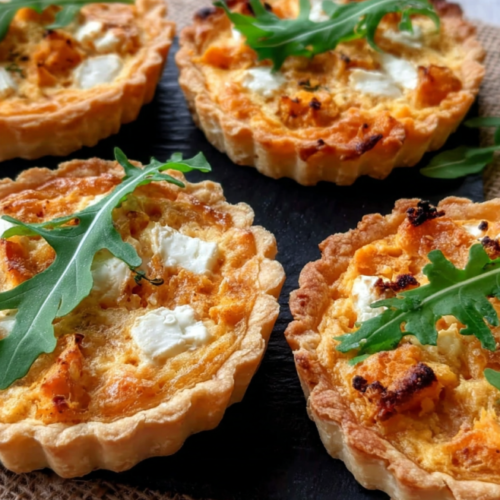 Butternut-Tartelettes mit Ziegenkäse