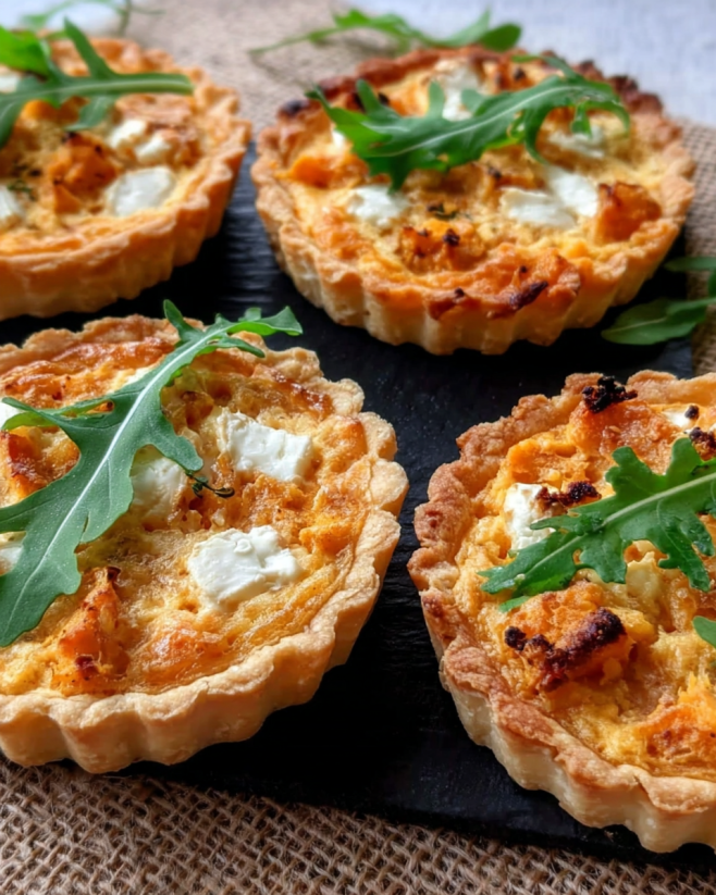 Butternut-Tartelettes mit Ziegenkäse