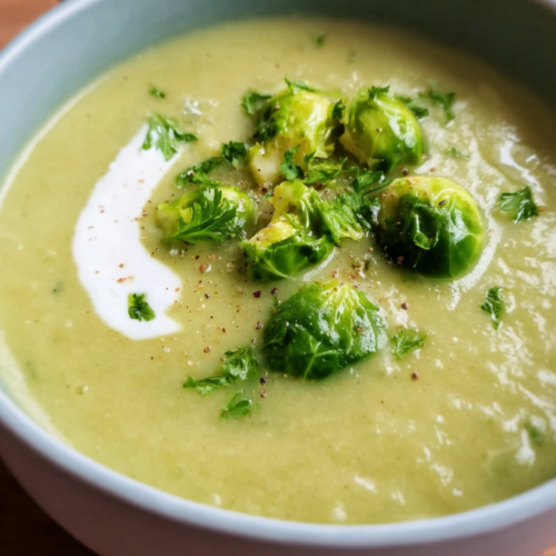 Cremige Rosenkohlsuppe mit Schmand