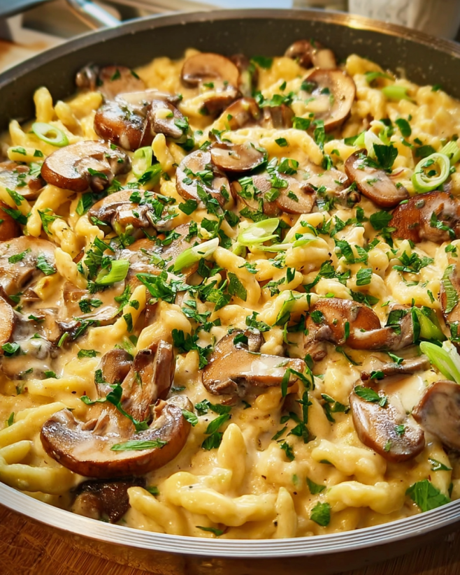 Cremige Spätzle-Pilz-Pfanne Deluxe