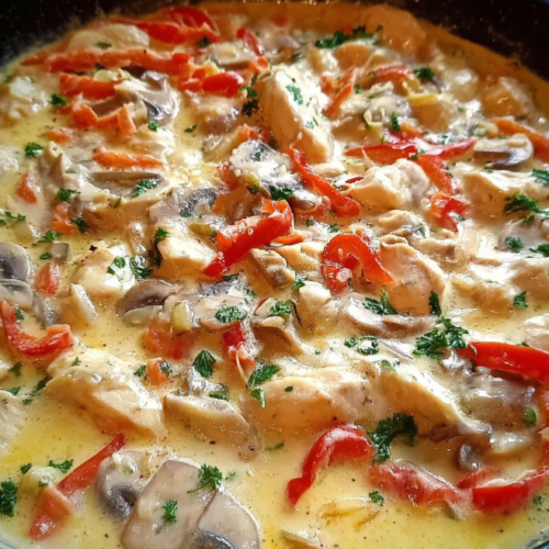 Cremiges Amerikanisches Hühnerfrikassee