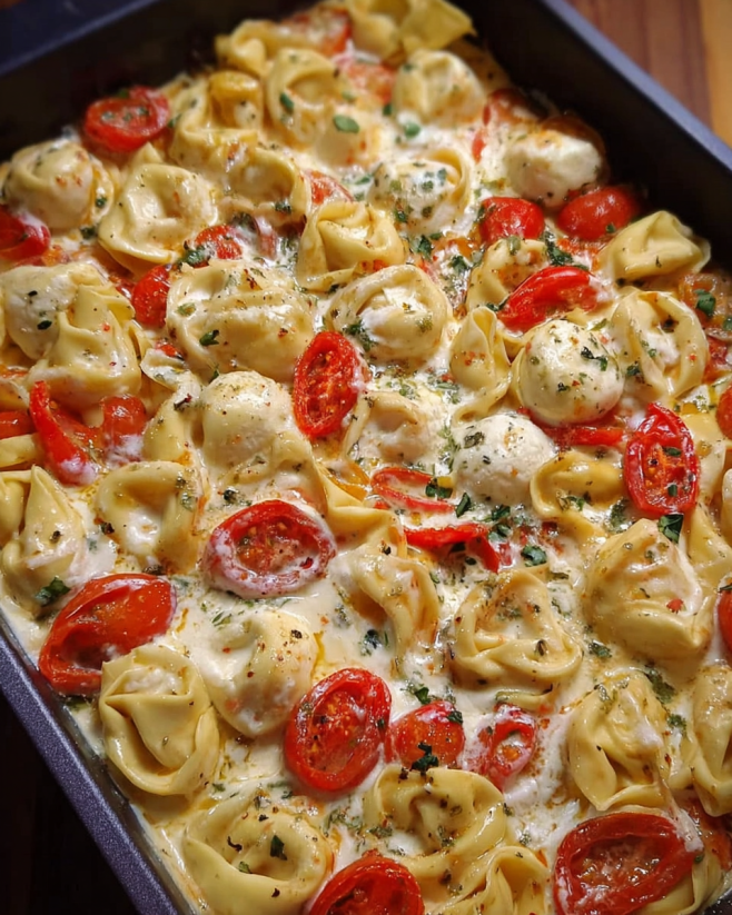 Cremiges Ofen-Tortellini-Blech
