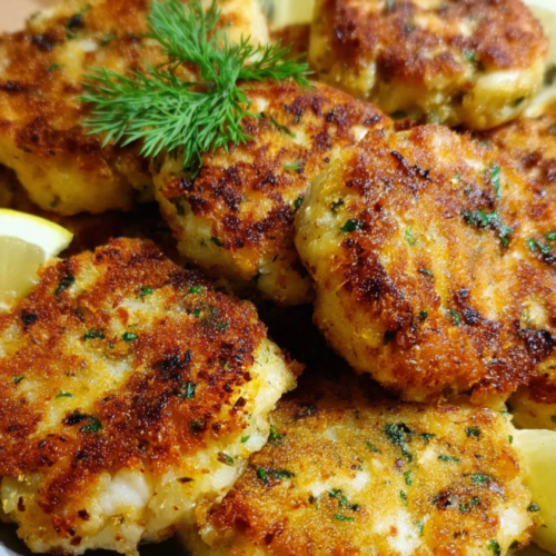 Knusprige Fischfrikadellen mit Kräutern