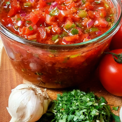 Würzige Tomaten-Salsa für Vorrat