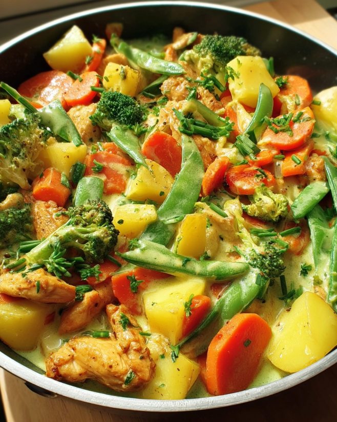 Bunte Geflügel-Gemüse-Pfanne