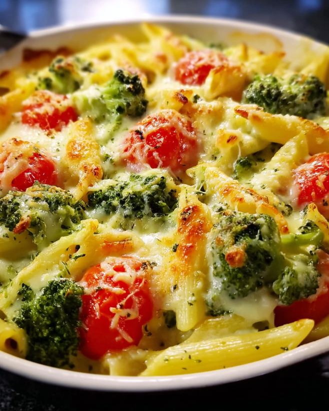 Cremiger Brokkoli-Nudel-Auflauf