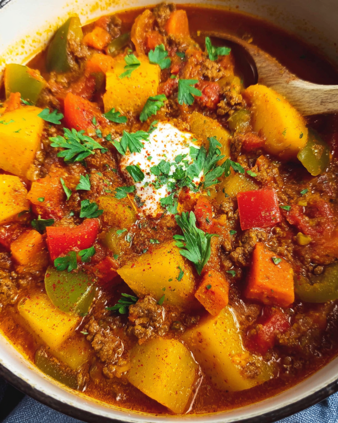 Herzhaft-vegane Bauerntopf-Variante