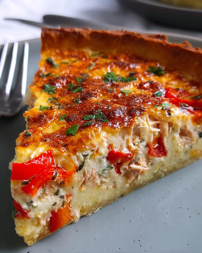 Herzhafte Thunfisch-Paprika-Quiche