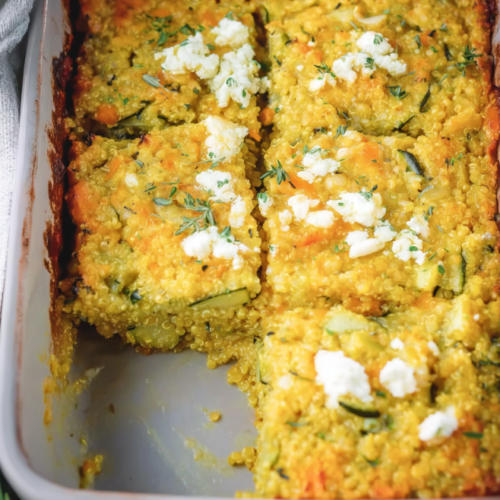 Herzhafter Hirse-Zucchini-Auflauf