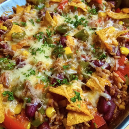 Herzhaftes Chili con Carne-Auflauf