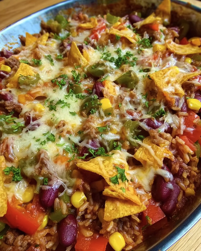 Herzhaftes Chili con Carne-Auflauf