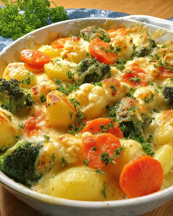 Herzhaftes Gemüseauflauf Glück