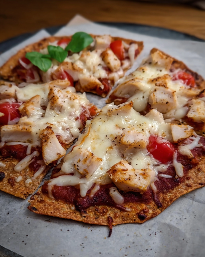 Knusprige Hähnchen-Wrap-Pizza