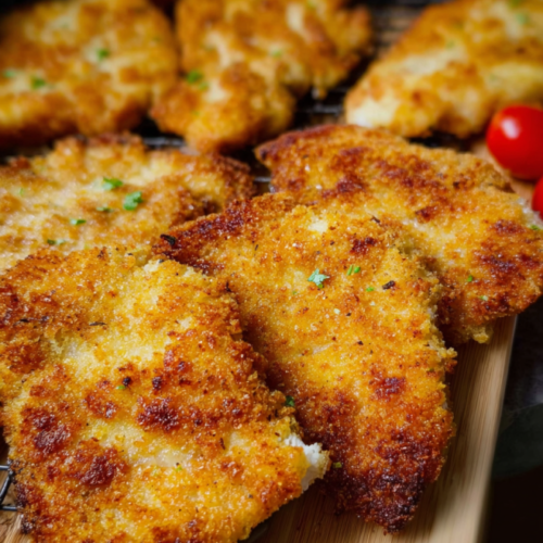 Knusprige Hähnchenschnitzel aus der Heißluftfritteuse