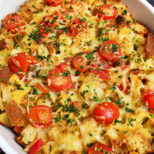 Knuspriger Brotauflauf aus dem Airfryer