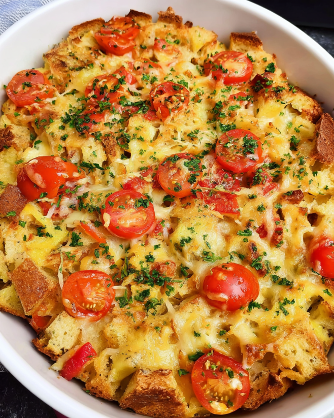 Knuspriger Brotauflauf aus dem Airfryer